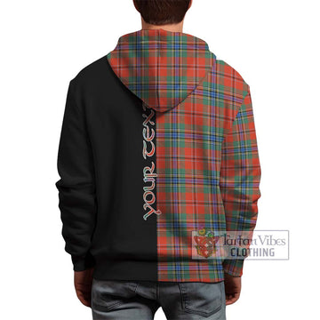 MacLean of Duart Ancient Tartan Hoodie with Family Crest and Half Of Me Style