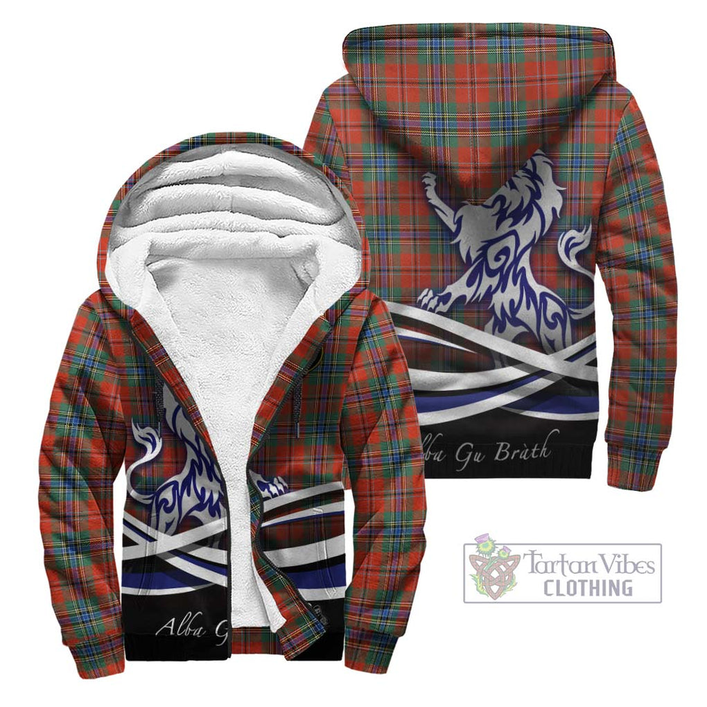 MacLean of Duart Ancient Tartan Sherpa Hoodie with Alba Gu Brath Regal Lion Emblem Unisex - Tartanvibesclothing Shop