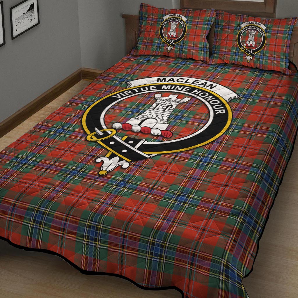 MacLean of Duart Ancient Tartan Quilt Bed Set with Family Crest - Tartan Vibes Clothing