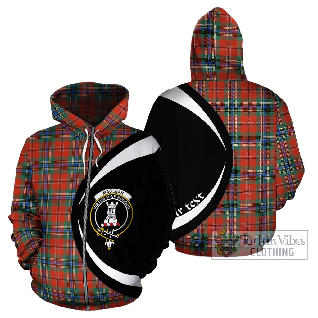 MacLean of Duart Ancient Tartan Hoodie with Family Crest Circle Style - Tartan Vibes Clothing