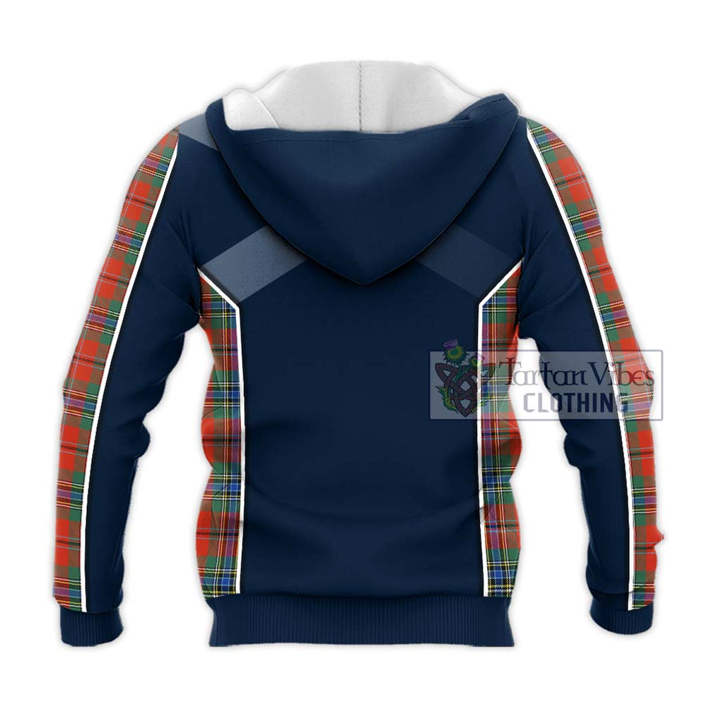 MacLean of Duart Ancient Tartan Knitted Hoodie with Family Crest and Lion Rampant Vibes Sport Style - Tartan Vibes Clothing