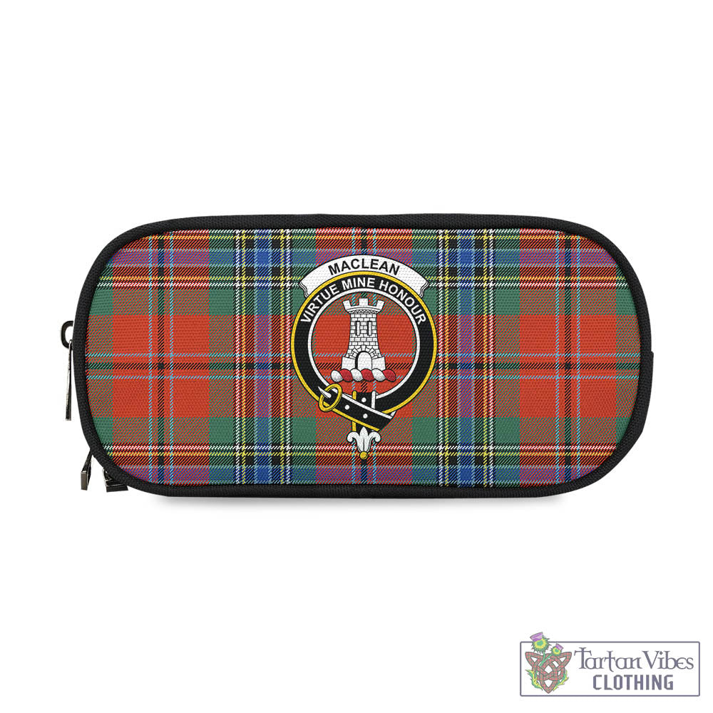 Tartan Vibes Clothing MacLean of Duart Ancient Tartan Pen and Pencil Case with Family Crest