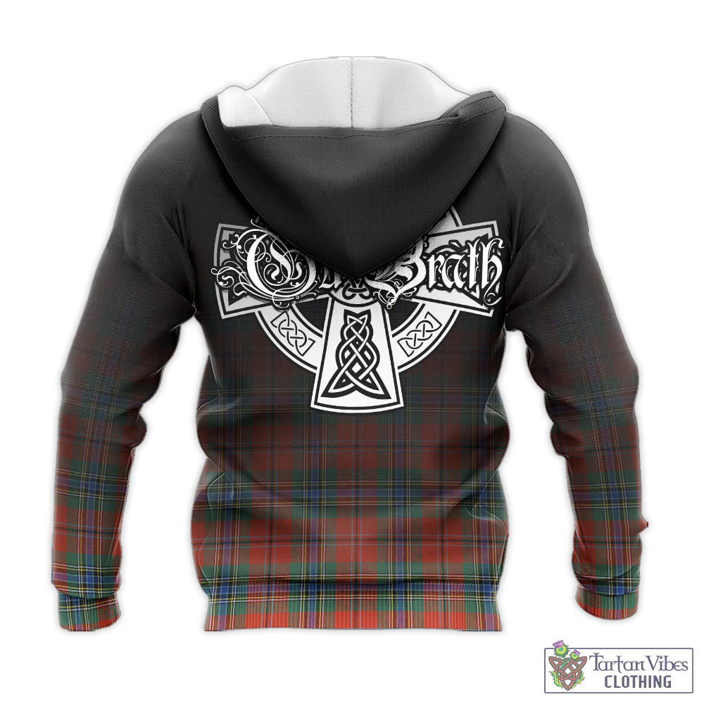 Tartan Vibes Clothing MacLean of Duart Ancient Tartan Knitted Hoodie Featuring Alba Gu Brath Family Crest Celtic Inspired