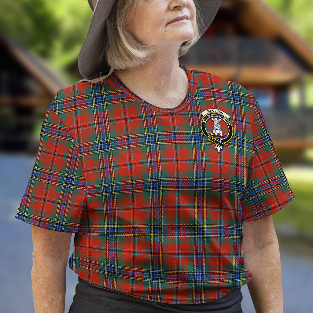 MacLean of Duart Ancient Tartan T-Shirt with Family Crest - Tartan Vibes Clothing