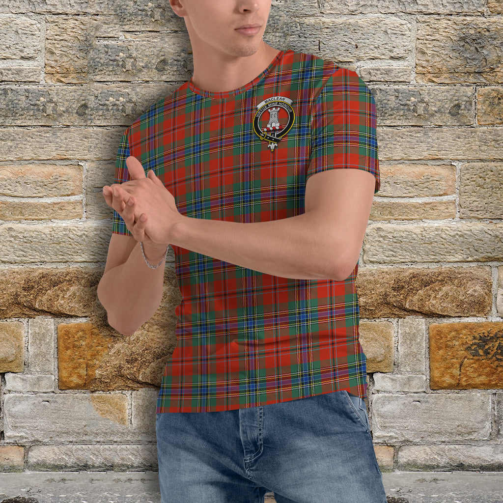 MacLean of Duart Ancient Tartan T-Shirt with Family Crest - Tartan Vibes Clothing