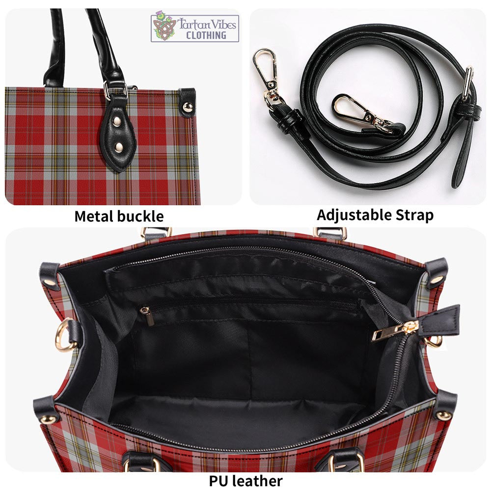 Tartan Vibes Clothing MacLean of Duart Dress Red Tartan Luxury Leather Handbags