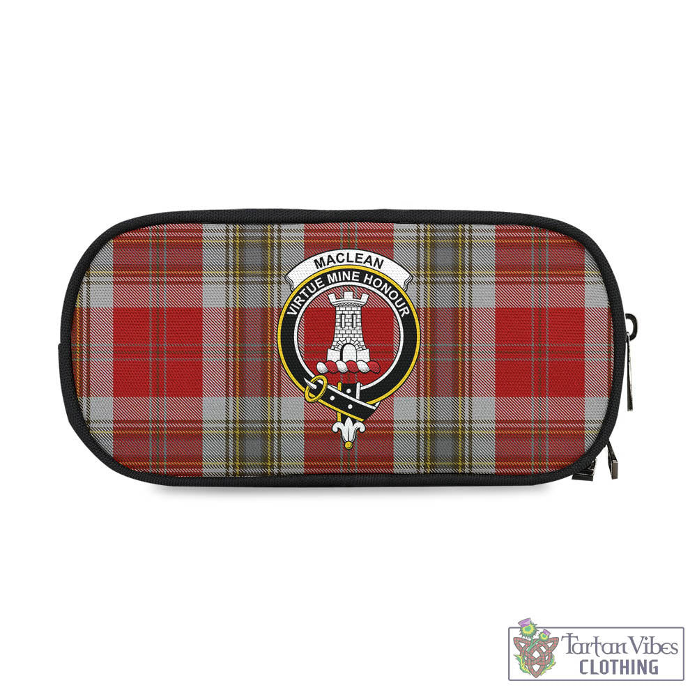 Tartan Vibes Clothing MacLean of Duart Dress Red Tartan Pen and Pencil Case with Family Crest