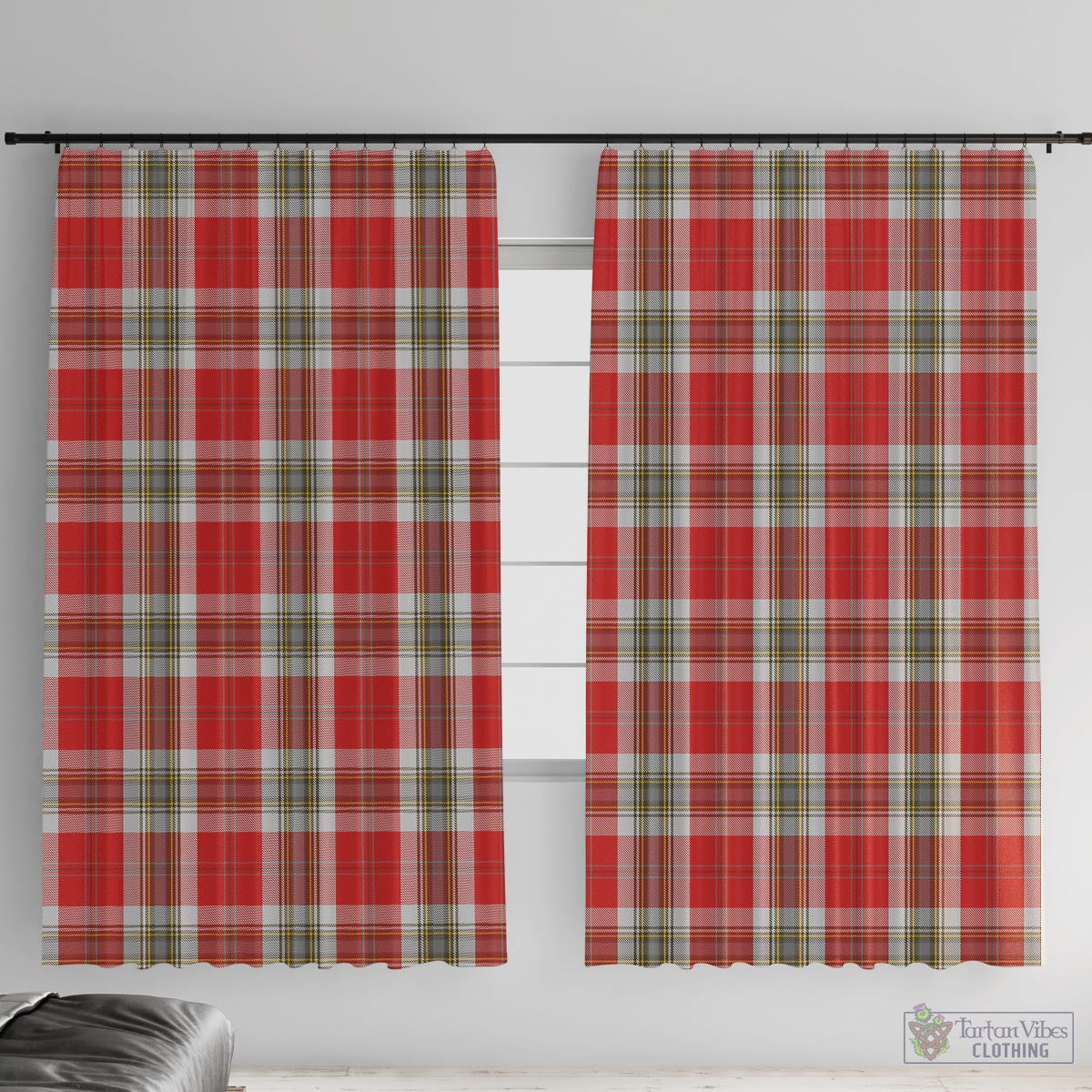 MacLean of Duart Dress Red Tartan Window Curtain