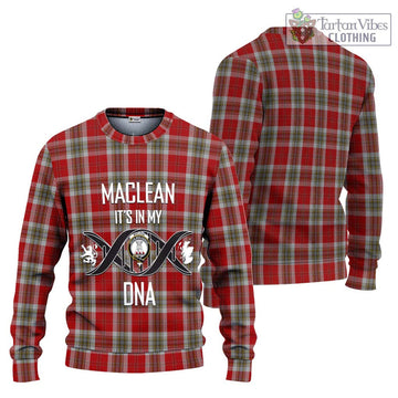 MacLean of Duart Dress Red Tartan Ugly Sweater with Family Crest DNA In Me Style