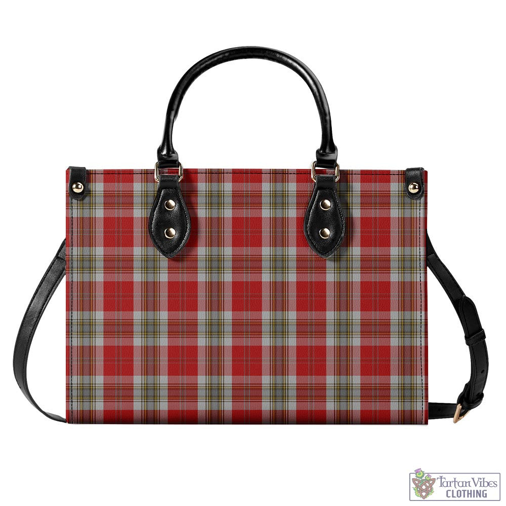 Tartan Vibes Clothing MacLean of Duart Dress Red Tartan Luxury Leather Handbags