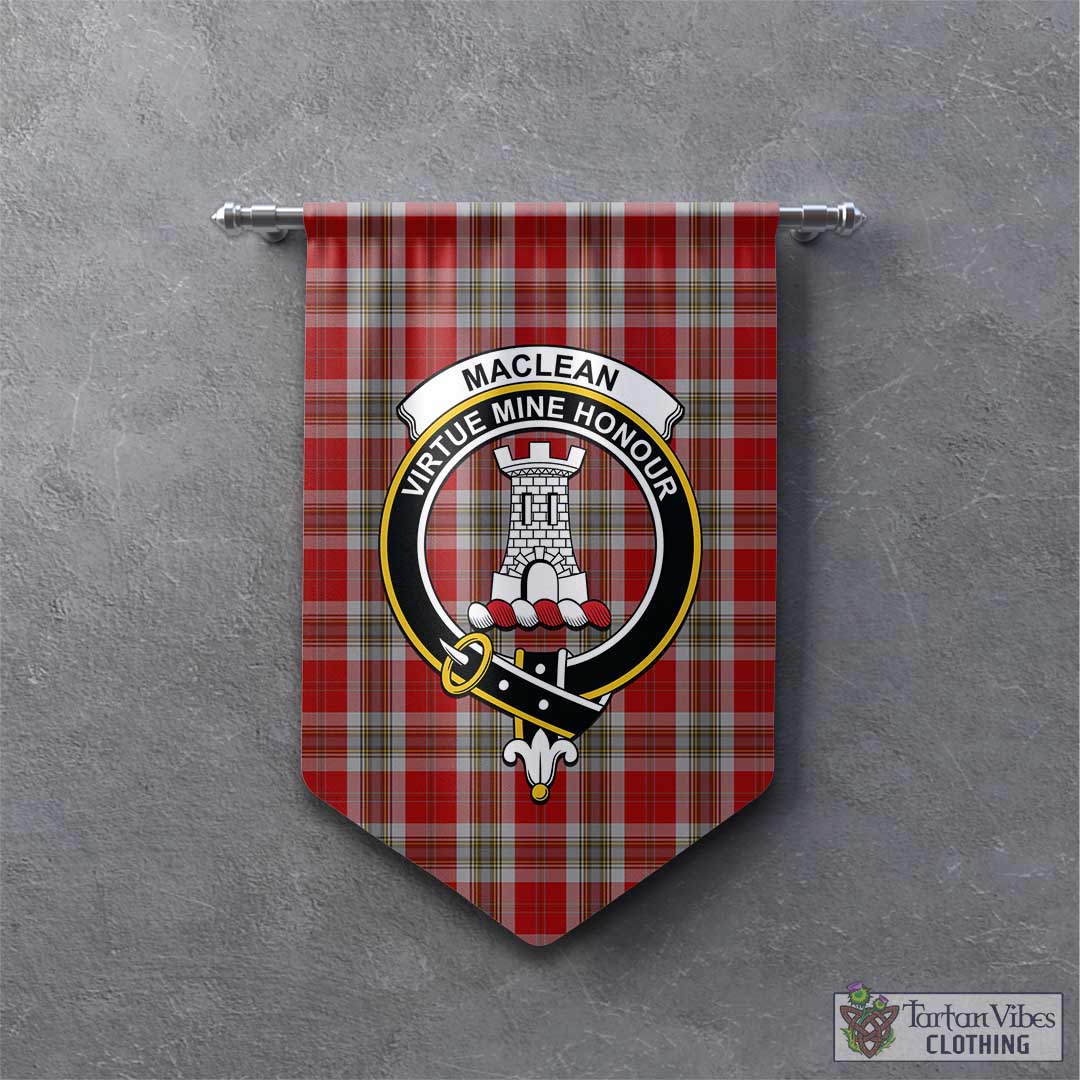 MacLean of Duart Dress Red Tartan Gonfalon, Tartan Banner with Family