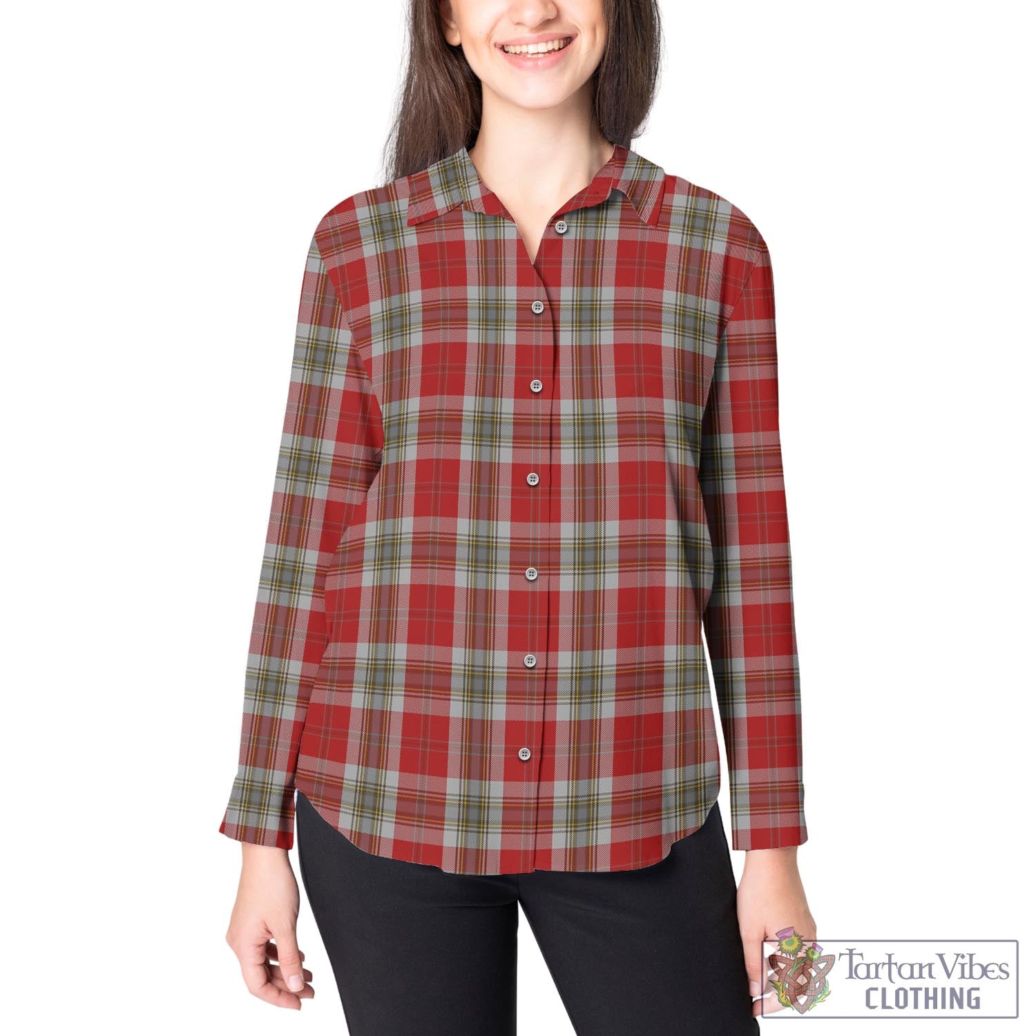 MacLean of Duart Dress Red Tartan Womens Casual Shirt