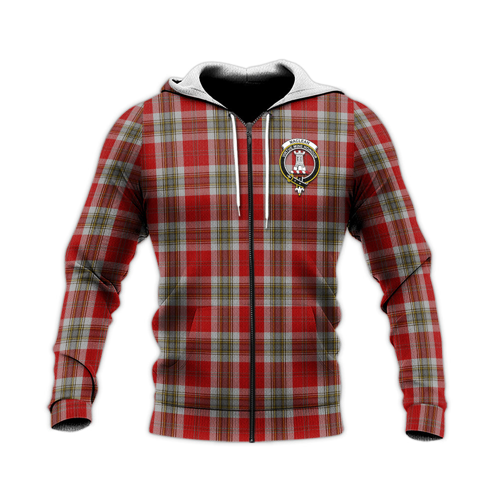 maclean-of-duart-dress-red-tartan-knitted-hoodie-with-family-crest