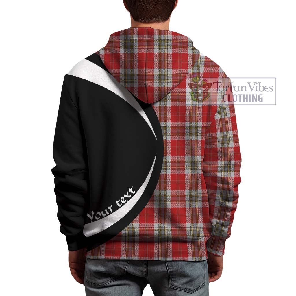 MacLean of Duart Dress Red Tartan Hoodie with Family Crest Circle Style - Tartan Vibes Clothing