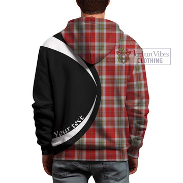 MacLean of Duart Dress Red Tartan Hoodie with Family Crest Circle Style