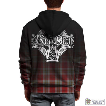 MacLean of Duart Dress Red Tartan Hoodie Featuring Alba Gu Brath Family Crest Celtic Inspired