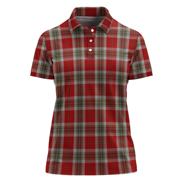 MacLean of Duart Dress Red Tartan Polo Shirt For Women