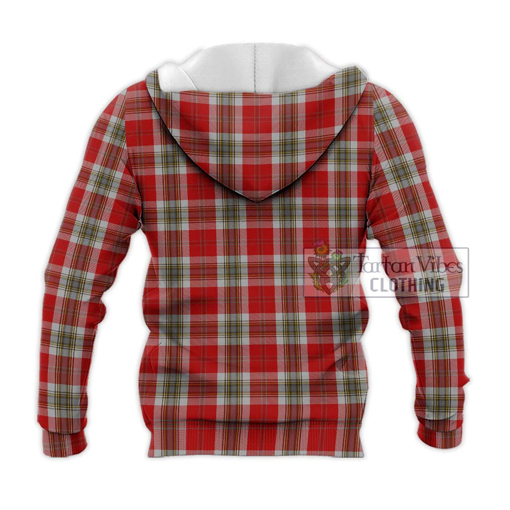 MacLean of Duart Dress Red Tartan Knitted Hoodie with Family Crest DNA In Me Style - Tartanvibesclothing Shop