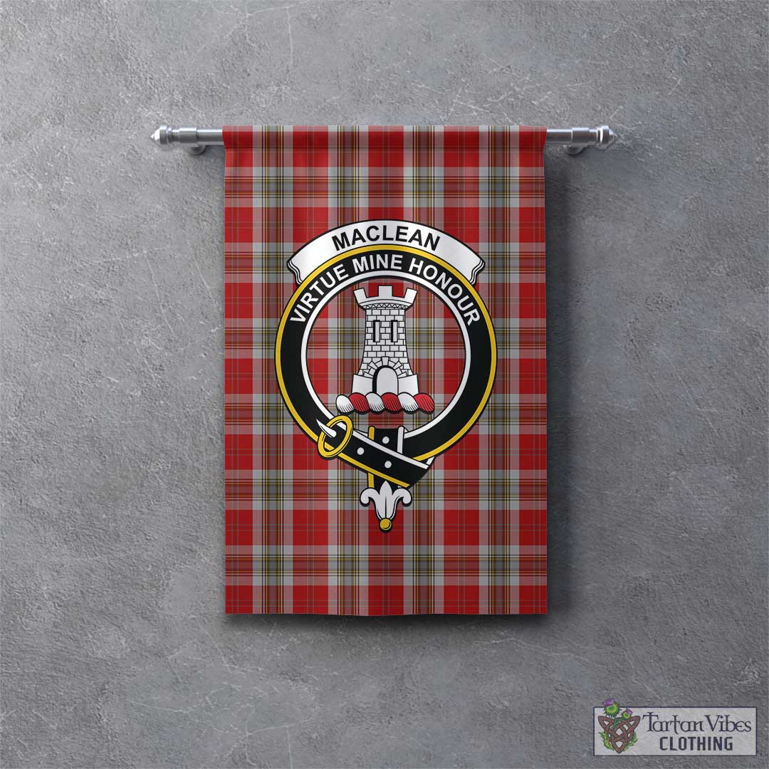 MacLean of Duart Dress Red Tartan Gonfalon, Tartan Banner with Family