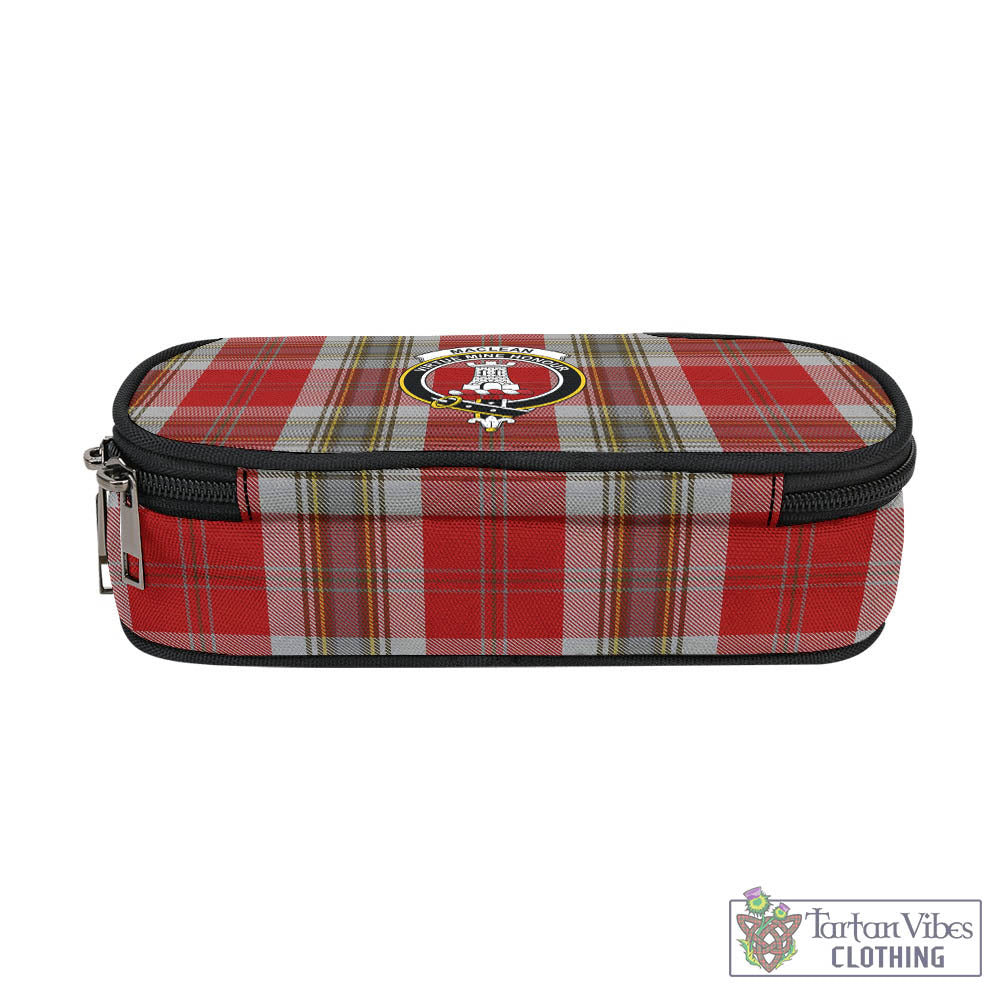 Tartan Vibes Clothing MacLean of Duart Dress Red Tartan Pen and Pencil Case with Family Crest