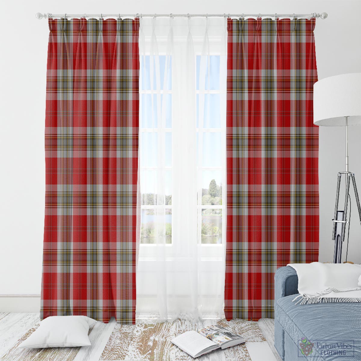 MacLean of Duart Dress Red Tartan Window Curtain