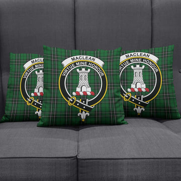 MacLean of Duart Hunting Tartan Pillow Cover with Family Crest