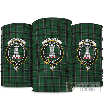 MacLean of Duart Hunting Tartan Neck Gaiters, Tartan Bandanas, Tartan Head Band with Family Crest