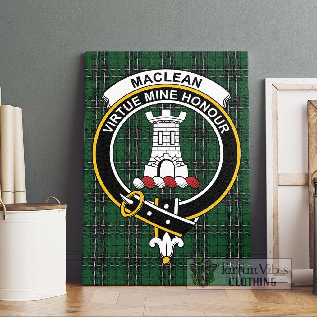 MacLean of Duart Hunting Tartan Canvas Print Wall Art with Family Crest Without Frame - Tartan Vibes Clothing