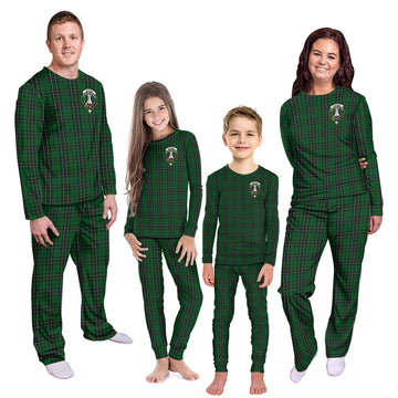 MacLean of Duart Hunting Tartan Pajamas Family Set with Family Crest