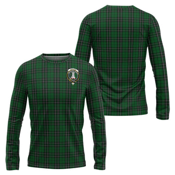 MacLean of Duart Hunting Tartan Long Sleeve T-Shirt with Family Crest