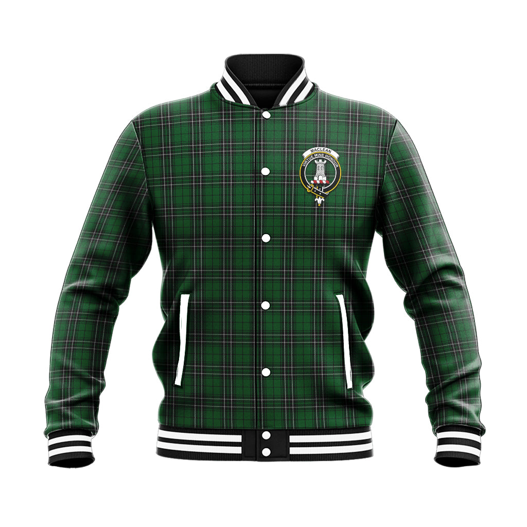 MacLean of Duart Hunting Tartan Baseball Jacket with Family Crest - Tartan Vibes Clothing