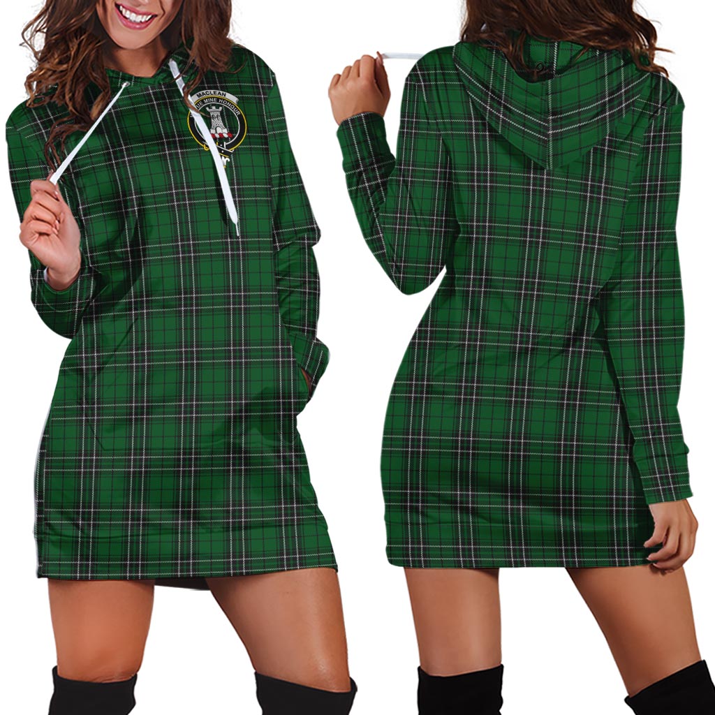 MacLean of Duart Hunting Tartan Hoodie Dress with Family Crest - Tartan Vibes Clothing