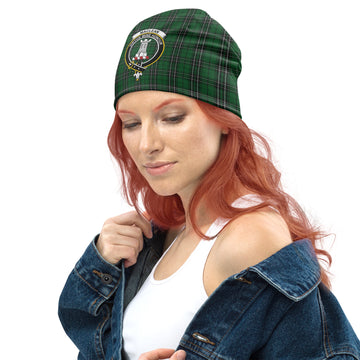 MacLean of Duart Hunting Tartan Beanies Hat with Family Crest