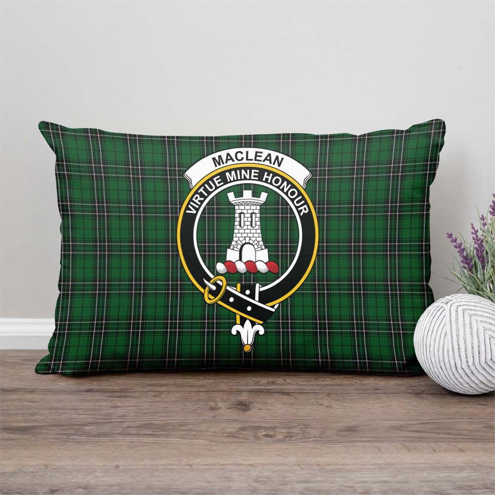 MacLean of Duart Hunting Tartan Pillow Cover with Family Crest Rectangle Pillow Cover - Tartanvibesclothing