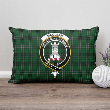 MacLean of Duart Hunting Tartan Pillow Cover with Family Crest