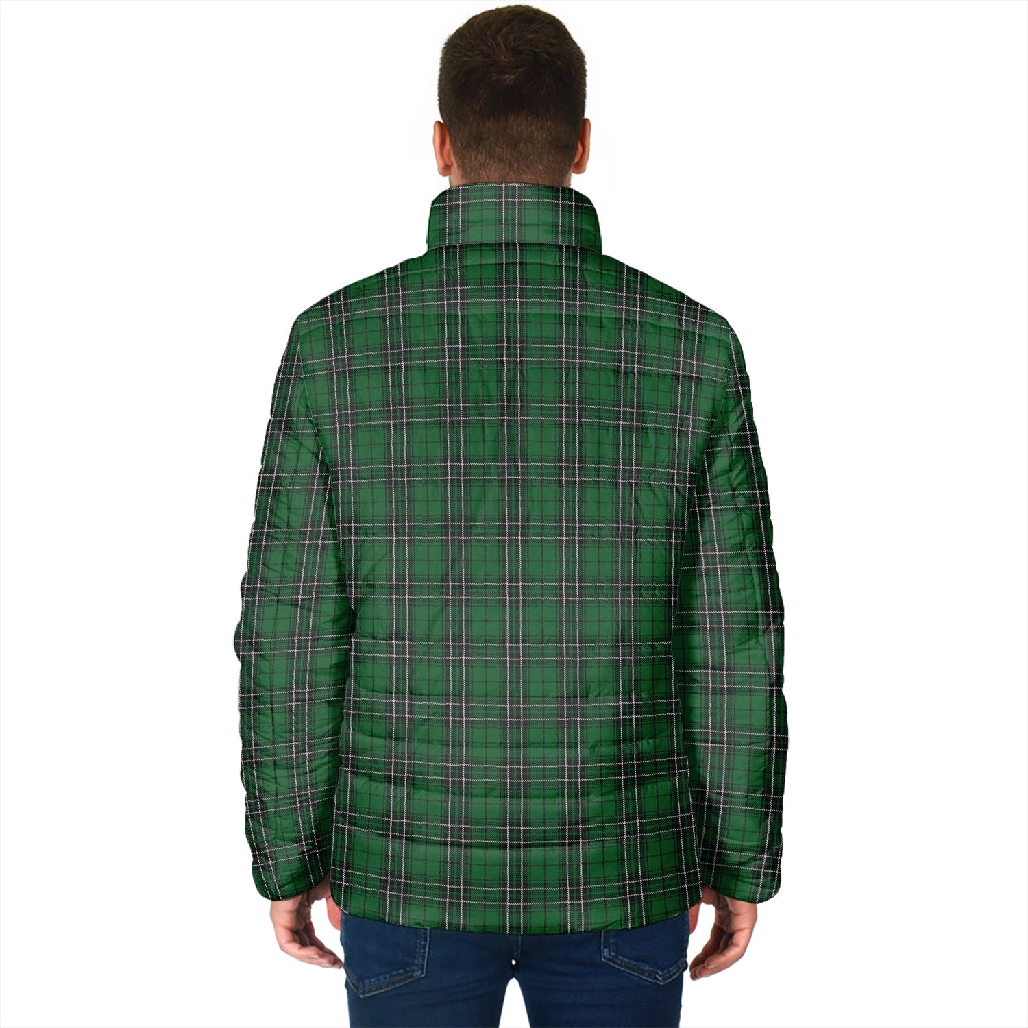 MacLean of Duart Hunting Tartan Padded Jacket with Family Crest - Tartan Vibes Clothing