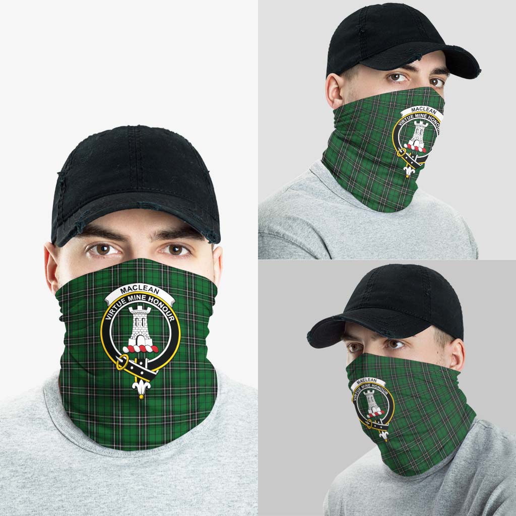 MacLean of Duart Hunting Tartan Neck Gaiters, Tartan Bandanas, Tartan Head Band with Family Crest