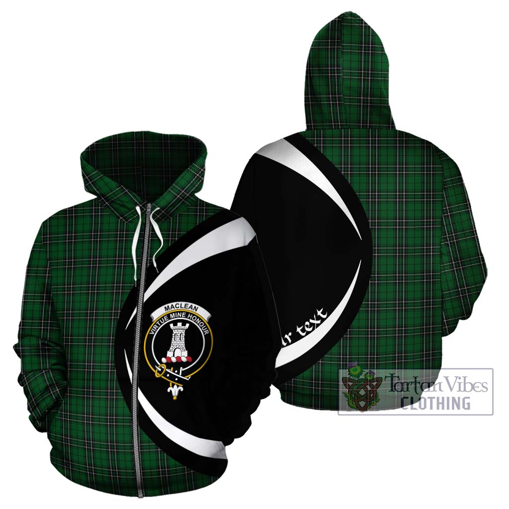 MacLean of Duart Hunting Tartan Hoodie with Family Crest Circle Style - Tartan Vibes Clothing