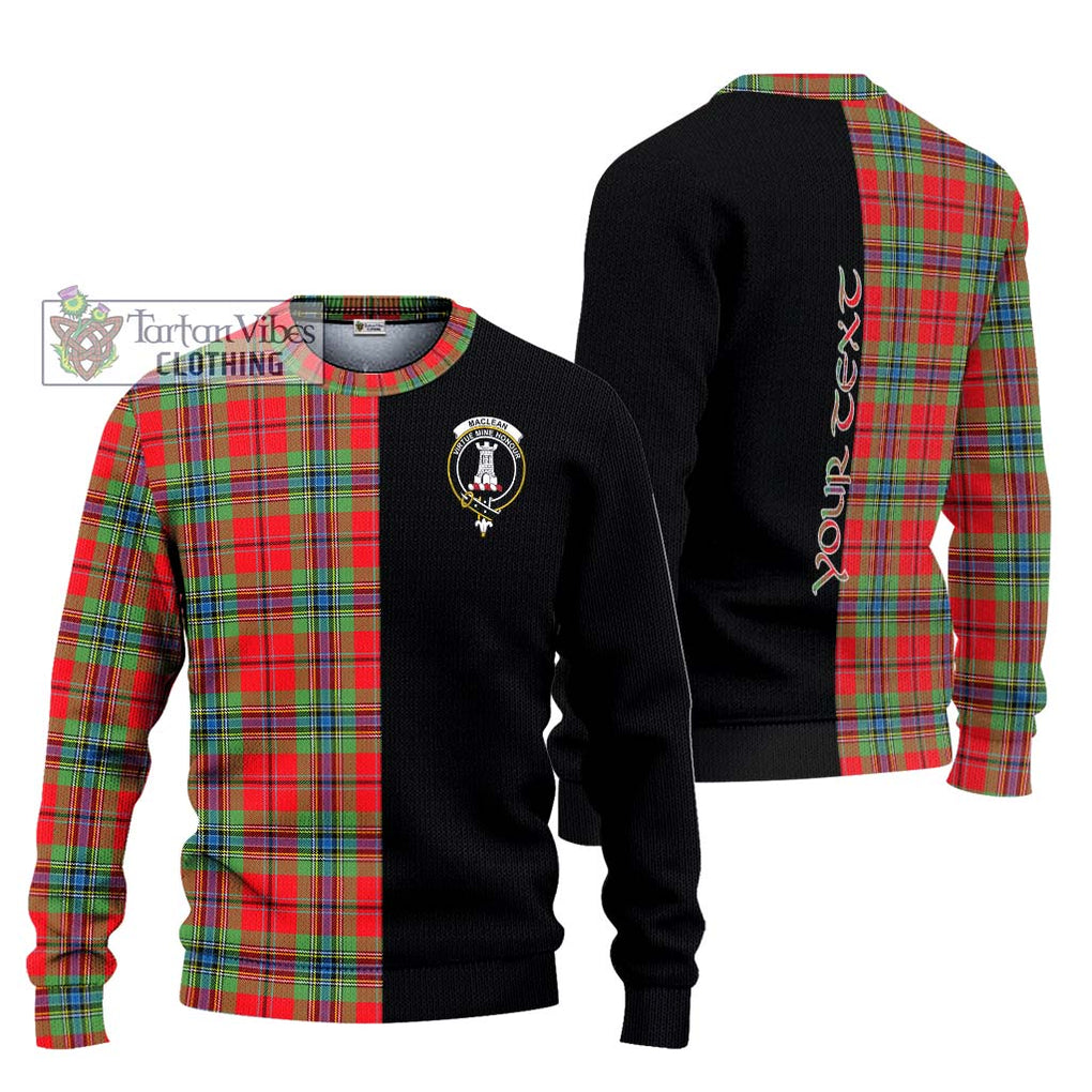 MacLean of Duart Modern Tartan Knitted Sweater with Family Crest and Half Of Me Style Unisex - Tartanvibesclothing Shop