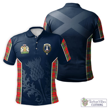 MacLean of Duart Modern Tartan Men's Polo Shirt with Family Crest and Scottish Thistle Vibes Sport Style