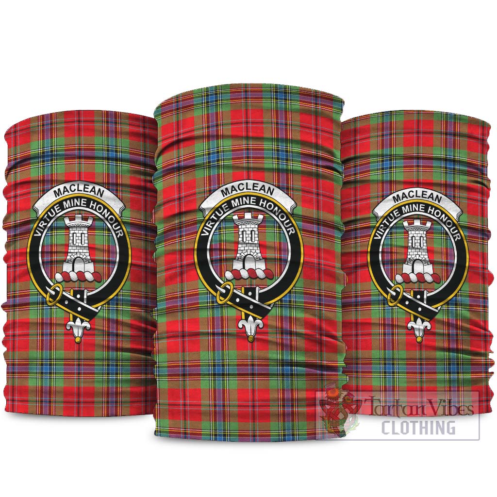 MacLean of Duart Modern Tartan Neck Gaiters, Tartan Bandanas, Tartan Head Band with Family Crest