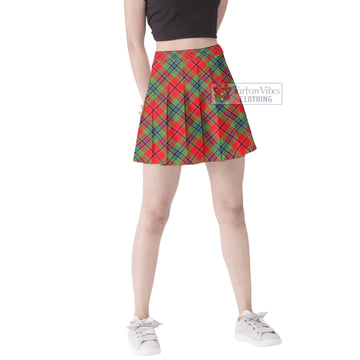 MacLean of Duart Modern Tartan Women's Plated Mini Skirt Cross Style