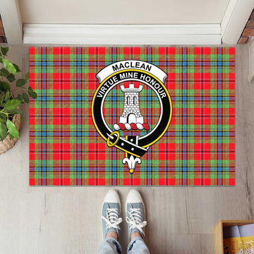 MacLean of Duart Modern Tartan Door Mat with Family Crest