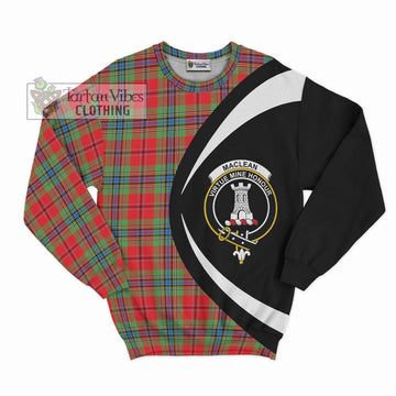 MacLean of Duart Modern Tartan Sweatshirt with Family Crest Circle Style