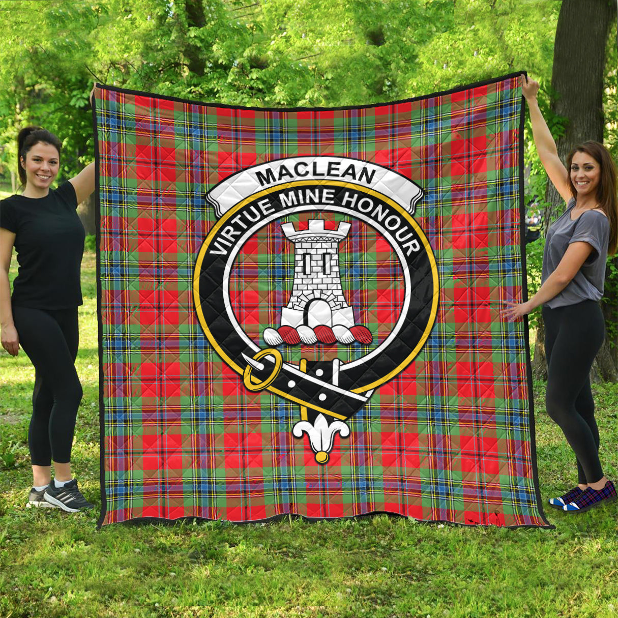 maclean-of-duart-modern-tartan-quilt-with-family-crest