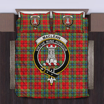 MacLean of Duart Modern Tartan Quilt Bed Set with Family Crest