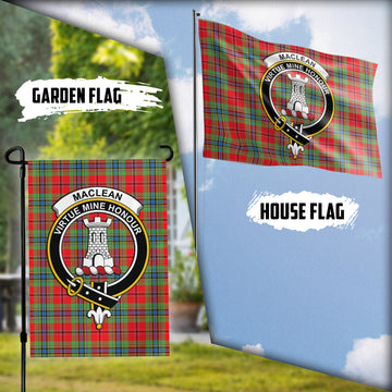 MacLean of Duart Modern Tartan Flag with Family Crest