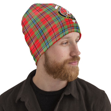 MacLean of Duart Modern Tartan Beanies Hat with Family Crest