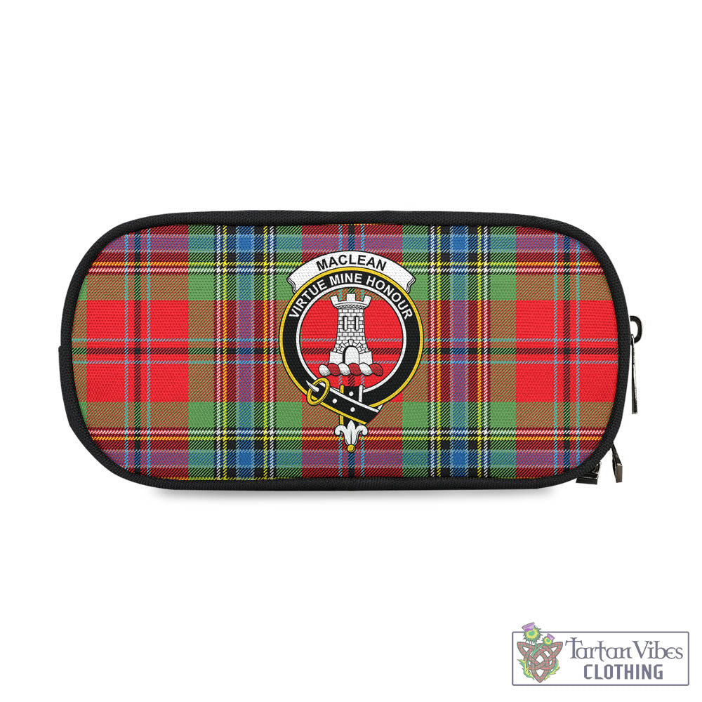 Tartan Vibes Clothing MacLean of Duart Modern Tartan Pen and Pencil Case with Family Crest