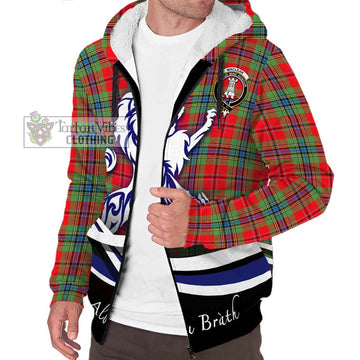 MacLean of Duart Modern Tartan Sherpa Hoodie with Alba Gu Brath Regal Lion Emblem